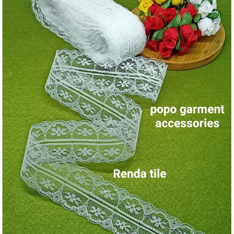 Renda tile 2,5cm | Renda Air | Renda Hiasan kotak seserahan