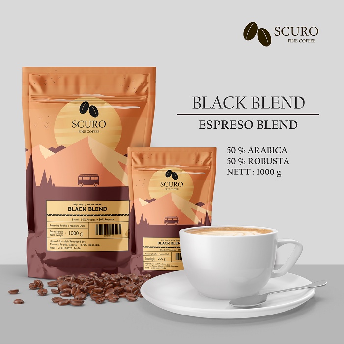 

Scuro Coffee - Black Espresso Blend 1kg