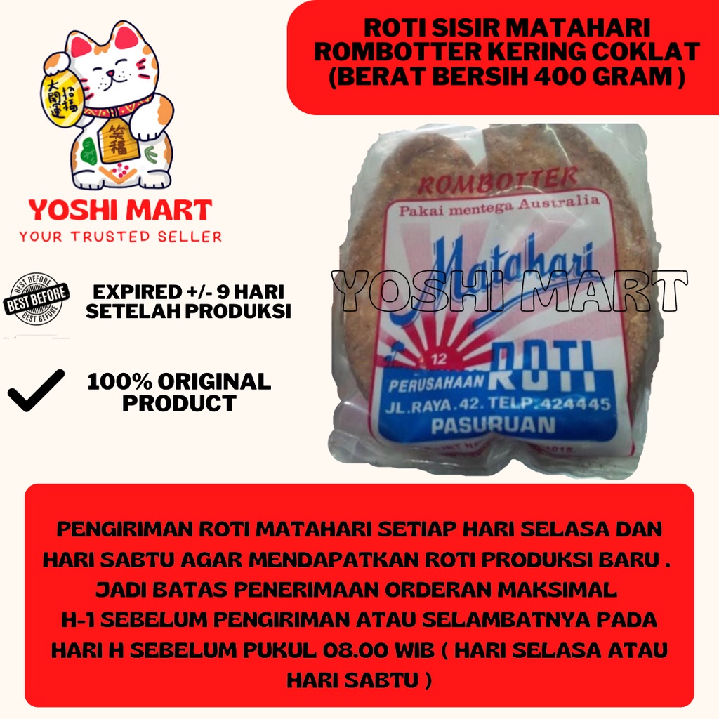 Roti Matahari Sisir Coklat Kering Rombotter Khas Kota Pasuruan