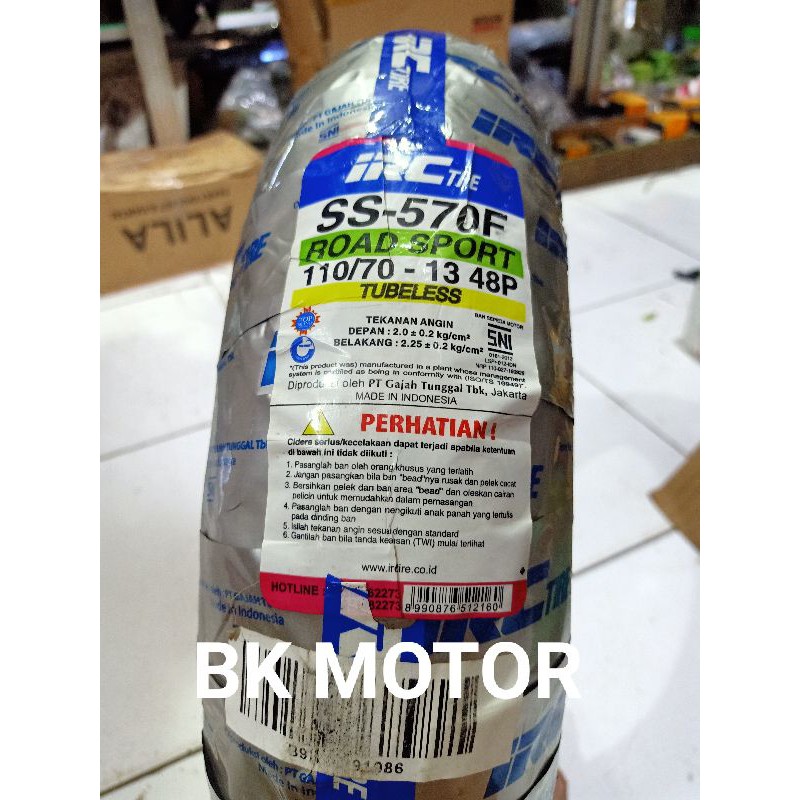 Ban IRC 110 70 13 SS 570F Ban depan standar NMAX