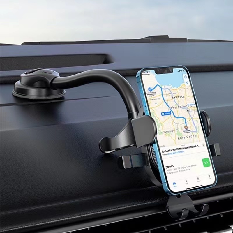 Car Holder Robot RT-CH16 Phone  Holder HP Dashboard Mobil Mount Bracket Universal Suction - Garansi Resmi 1 Tahun