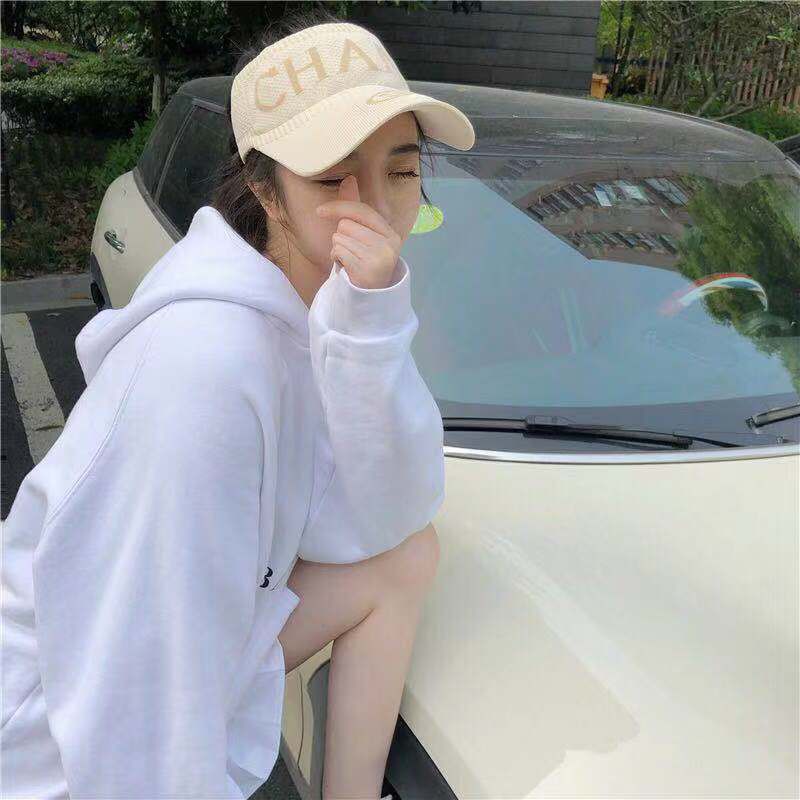 Topi Musim CHANE Panas Kosong Atas Perlindungan Matahari Matahari UV Knit Cap Visor Baseball