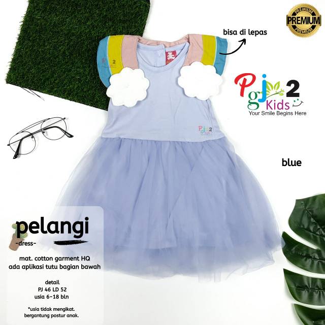 Pelangi baju anak/baju anak cewek syantik/baju renda anak pelangi/ baju dress anak