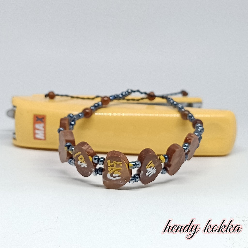  gelang  kokka  kaukah love manik wafak coklat Shopee  Indonesia