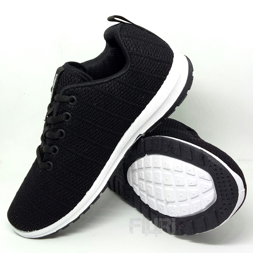 FIURI - ANDO ORIGINAL - REBECCA 33-40 HITAM PUTIH - SEPATU SNEAKERS SPORT KANVAS SOL KARET ANAK PEREMPUAN - SEPATU KETS TRENDY WANITA - SEPATU OLAHRAGA LARI FITNES SENAM KERJA KULIAH SEKOLAH SD SMP SMA BERTALI CEWEK MURAH PROMO DISKON BONUS KAOS KAKI