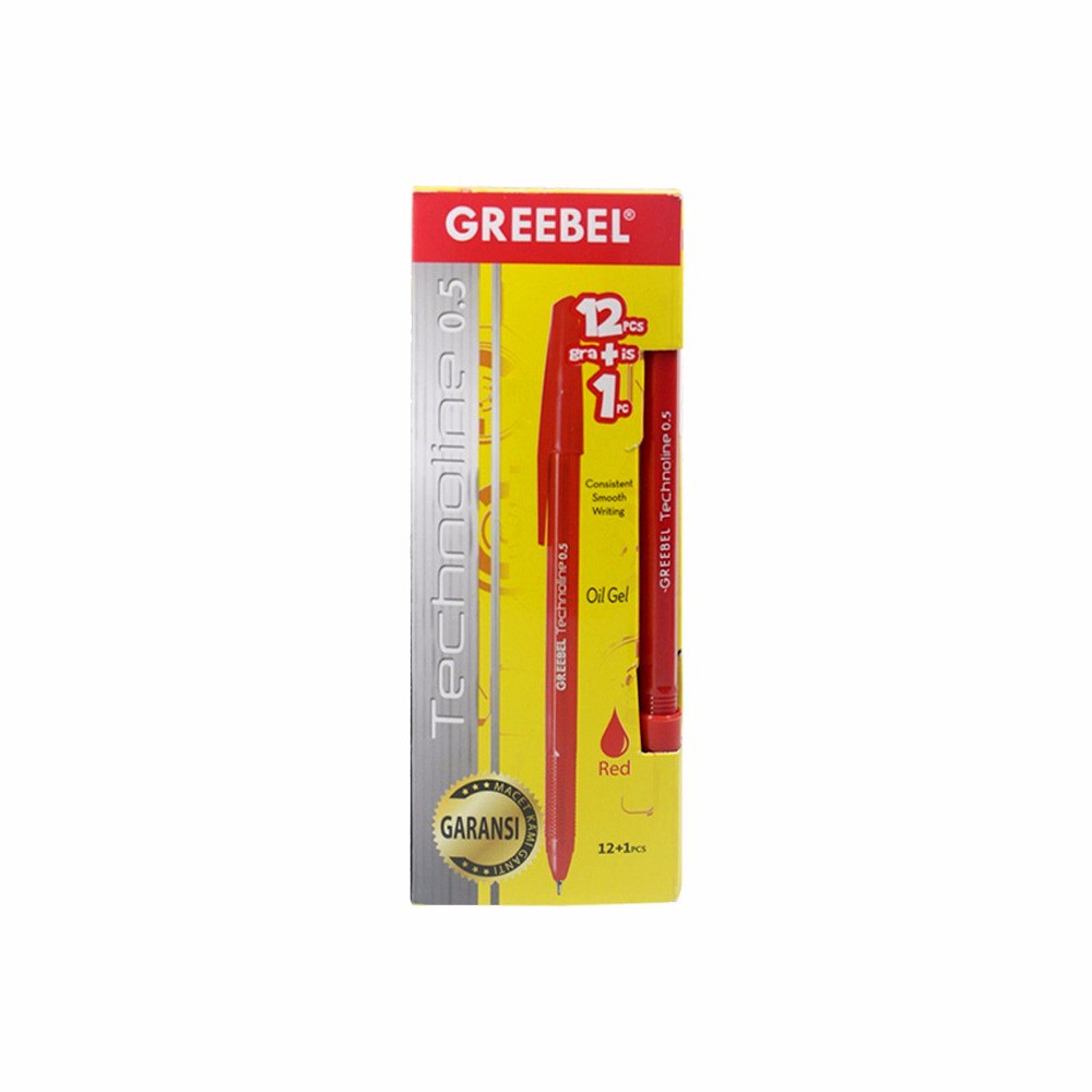 Pen Greebel Technoline - Pulpen Bolpoint Grebel - Isi 12 pcs . OFF-24