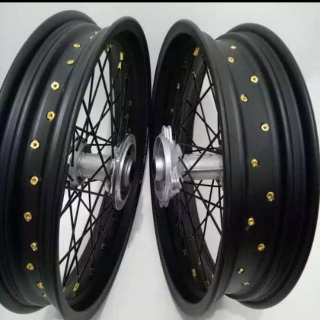 velg supermoto klx 150 dtracker 150 tromol original kawasaki 36 hole / velak klx supermoto