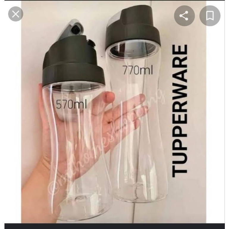 BOTOL MINYAK FLIP N POUR KRISTAL PLASTIK TUPPERWARE