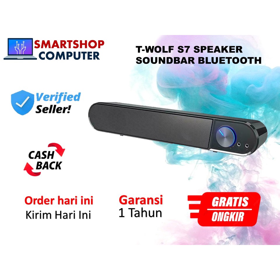 T-WOLF S7 SPEAKER SOUNDBAR BLUETOOTH - GARANSI 1 TAHUN