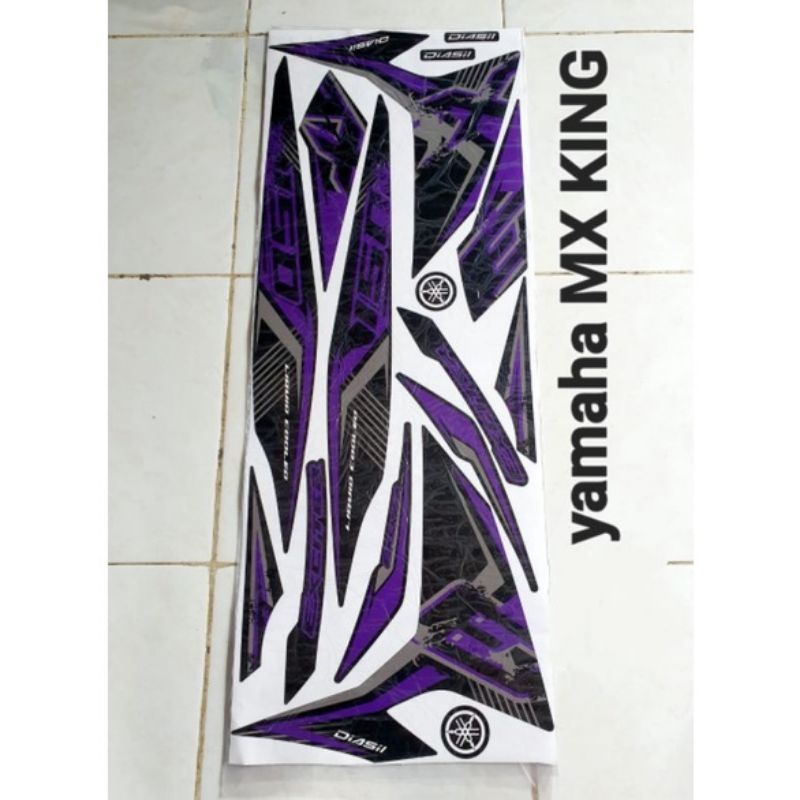 striping Yamaha MX king 150 exciter hitam ungu