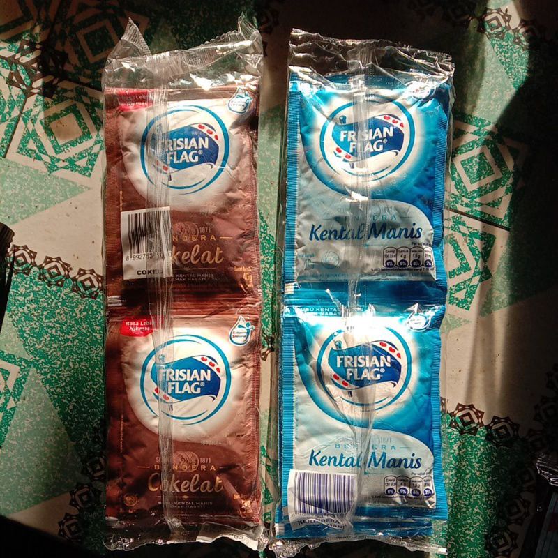 

Susu Frisian Flag kental manis coklat susu bendera 1 pack - minuman susu kental manis