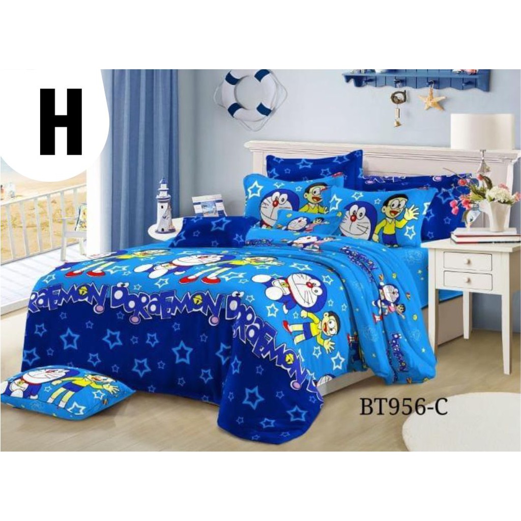 KAIN DISPERSE METERAN BAHAN SPREI MOTIF H DORAEMON