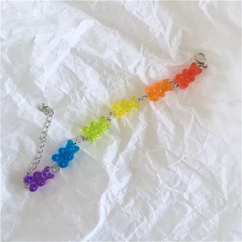 PROMO 9.9 Gelang Gummy Bear Beruang Warna Fancy Lucu Import Wanita Anak Premium Quality