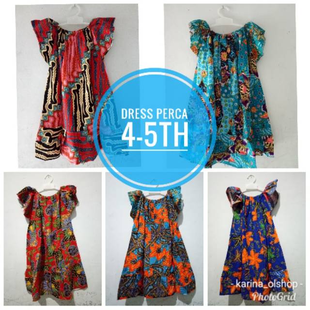 Daster batik anak bahan perca uk 4-5th