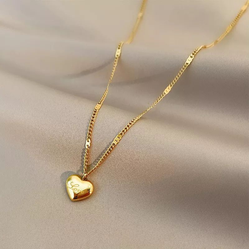 Kalung Titanium Love Rantai K04129