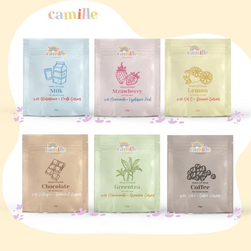 [OFFLINE STORE RESMI] [BPOM ] CAMILLE BEAUTY / CAMILLE BEAUTY 25GRAM / MASKER WAJAH BPOM