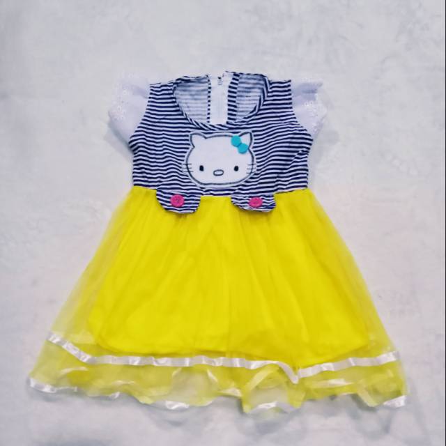 Dress anak cewek perempuan 1 2 tahun gaun anak perempuan hk anak hellokitty