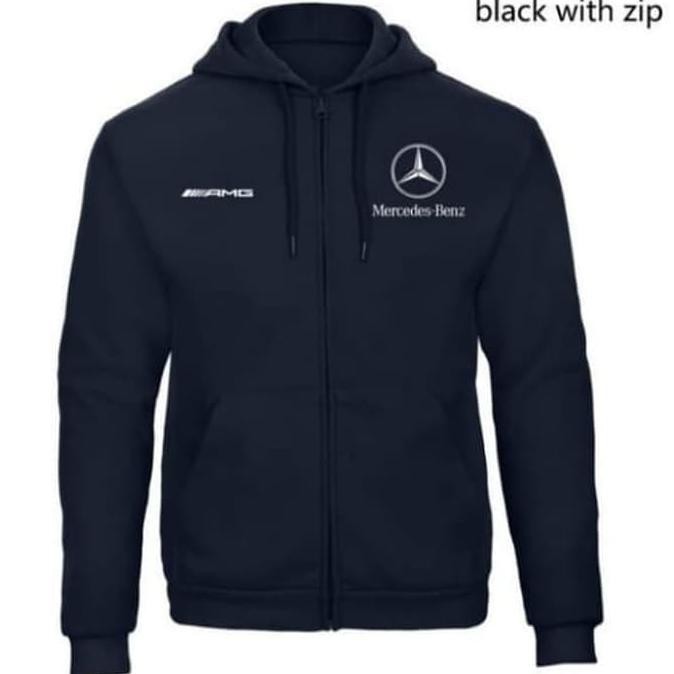 Siapkirim_Produk Hoodie Zipper Jaket Mercedes Benz - Putih, S