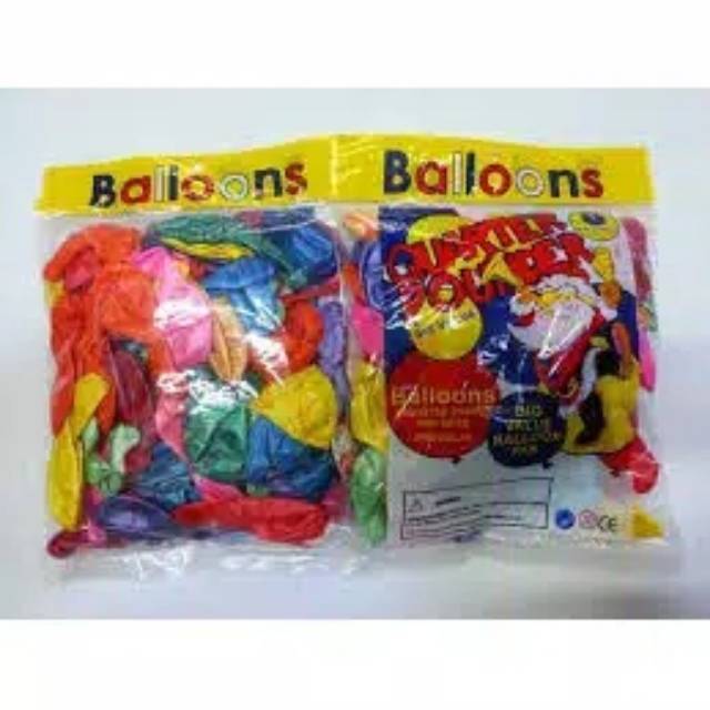 Balon latex metalik 1pack isi 100pcs balon polos bulat latex doff