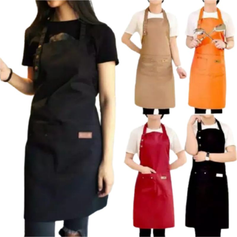 Celemek Apron Masak Celemek Dapur Apron Chef Bahan Drill