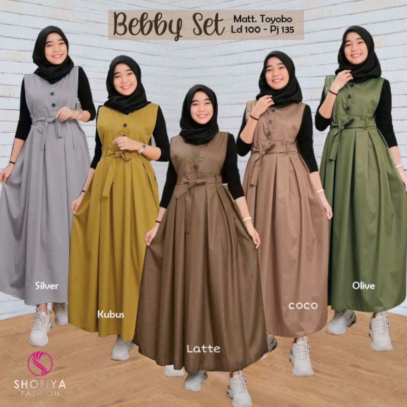 Beby Overall Cewek Remaja Toyobo PLUS INNER Baju Kodok Rok Panjang Wanita