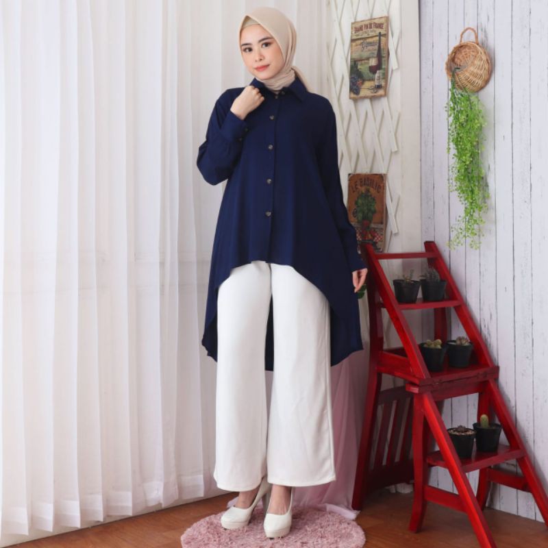 SASHA ONE SET TUNIK KATUN + KULOT SCUBA