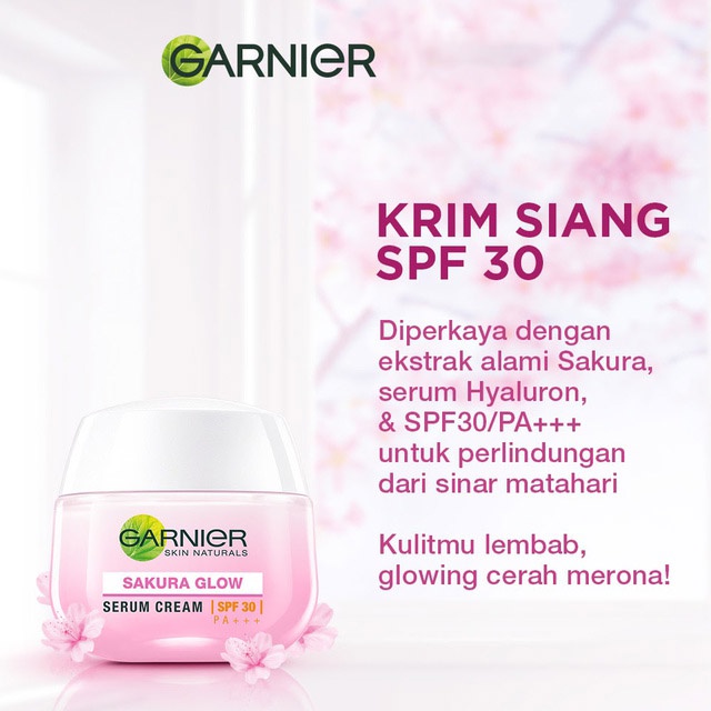 GARNIER Sakura White Serum Day Cream SPF30 50mL