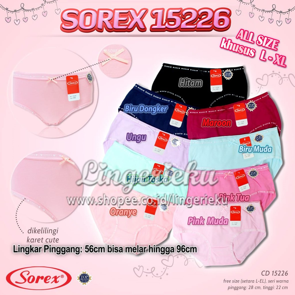 Sorex 15226 CD Celana Dalam Wanita Warna Pastel All Size Fit L XL