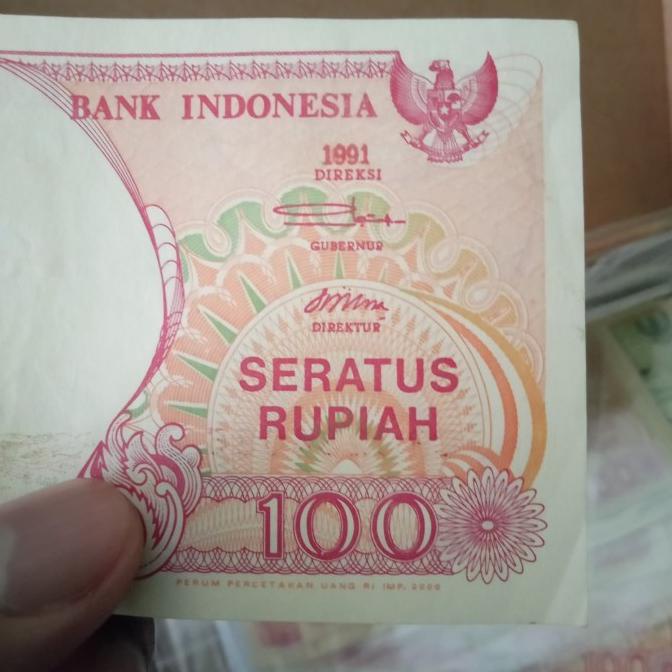 [COD] Uang Kertas 100 Rupiah Perahu Layar Tahun 1991 IMP 2000 [COD]