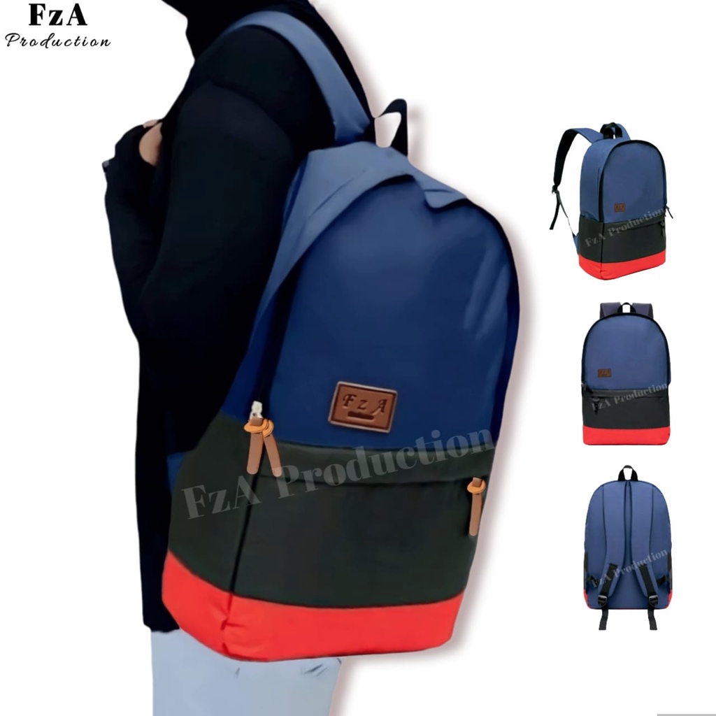 FzA Official - Tas Ransel  Punggung Distro Casual Pria Wanita / Tas Ransel Laptop Original