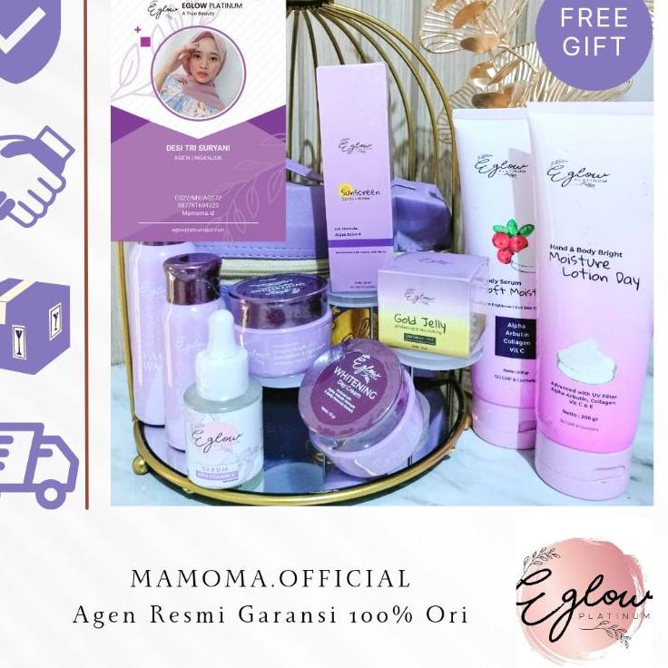 ゼ READY  Ecer Eglow Platinum▪︎Day Cream▪︎Night Cream Acne Whitening Ultimate▪︎Toner▪︎Facial Wash▪︎Se