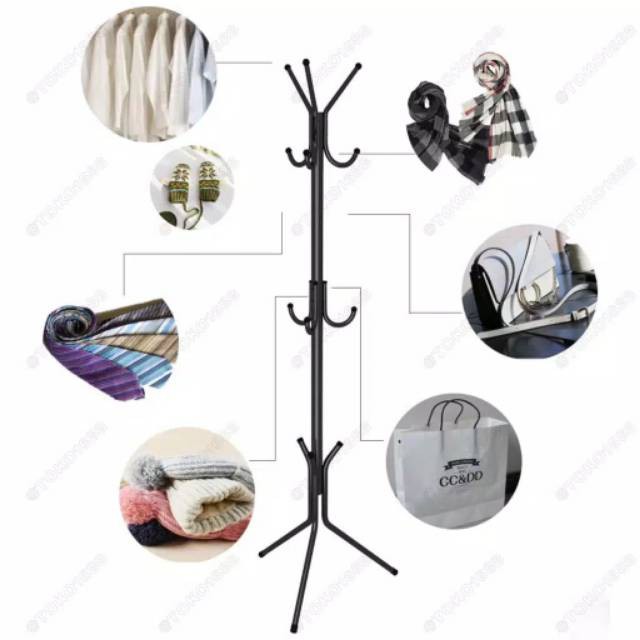 HANGER BERDIRI BAJU TAS | STANDING HANGER MULTIFUNCTION ~ VALENSIAHAIR