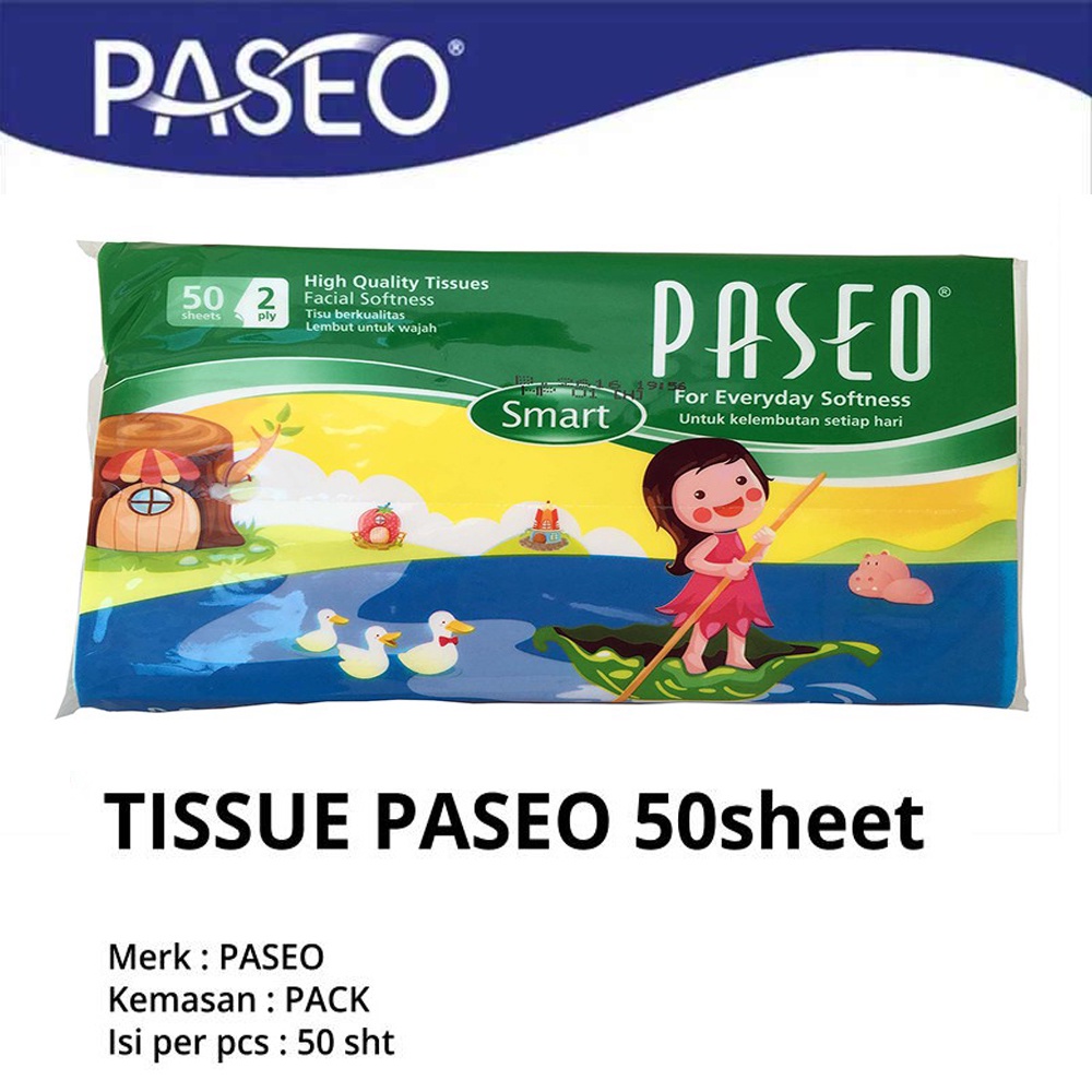 Tissue Passeo 2ply 50 Sheet Smart Travel pack 1pack Isi 50 Lbr Tisue Tisu 2 Ply