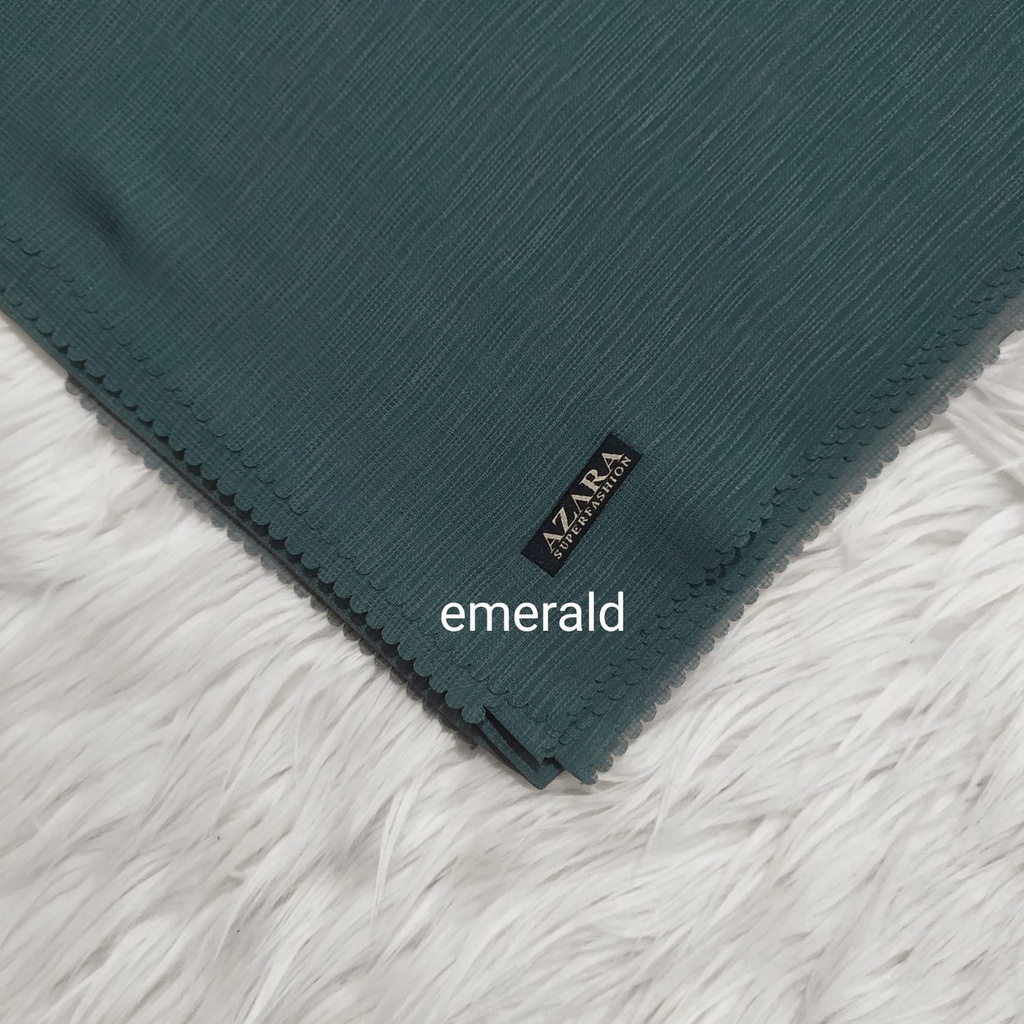 Bisa COD Segiempat Cornskin Azara lasercut / corn skin square / jilbab segiempat cornskin-Emerald