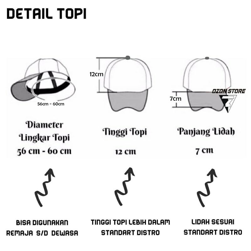 topi trucker jaring Smile murah