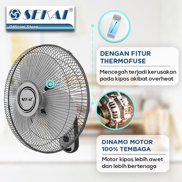 SEKAI Wall Fan 16 Inch WFN1626 Kipas Dinding WFN 1626