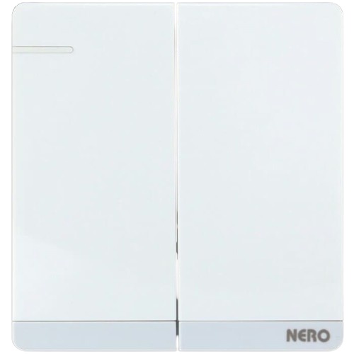IB SAKLAR SERI NERO WHITE | SAKLAR DOUBLE DECORA PUTIH NERO