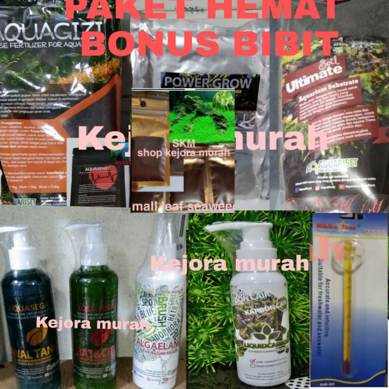 Paket lengkap media tanam aquascape untuk aquarium mini aquariset