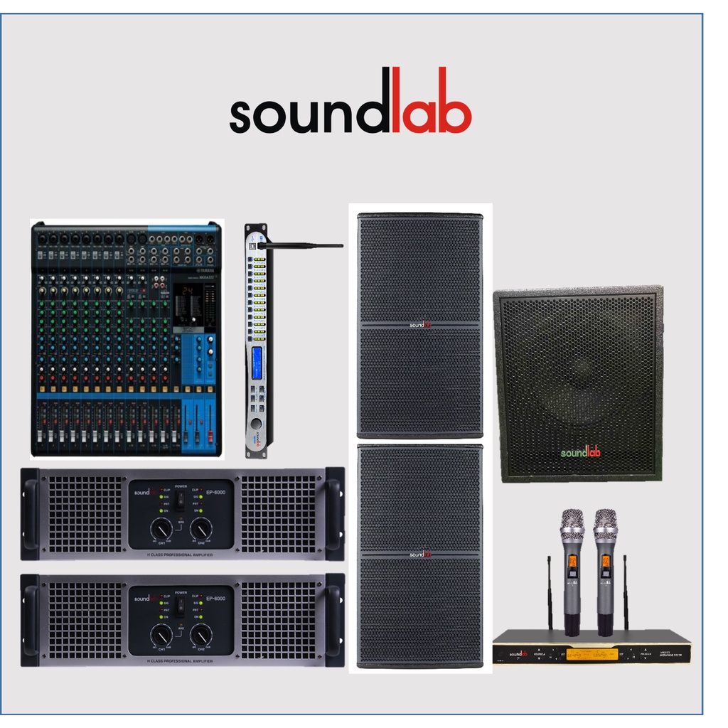 Paket Sound System Fitness Soundlab Indoor Outdoor 15” Lengkap