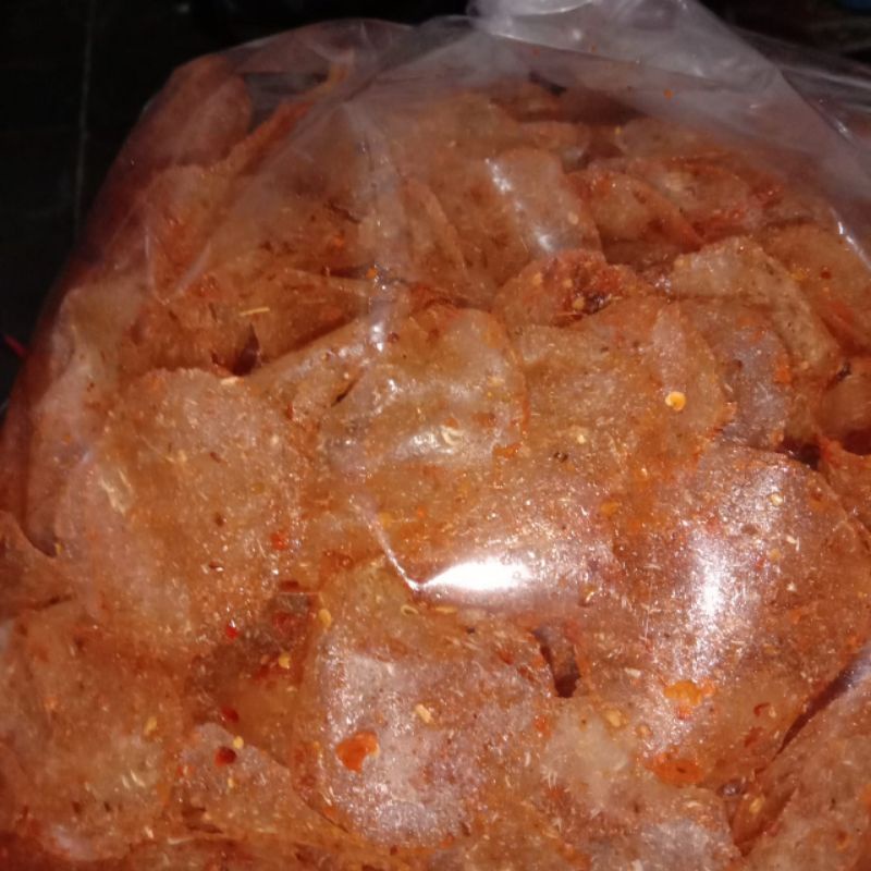 

krica/ keripik kaca bumbu pedas