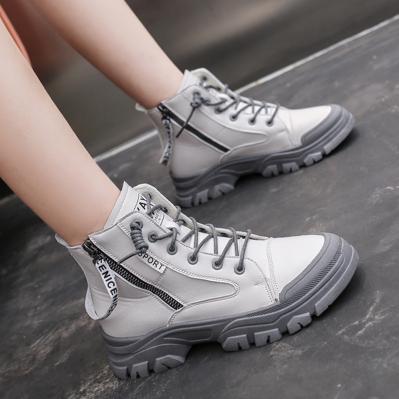 Favorite &quot;FREE BOX&quot; Sepatu Wanita Boots Bertali Resleting Kasual Fashion Shoes Import Premium Quality 9061