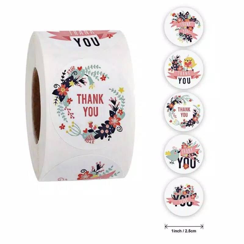 [100PCS] (Part 2) Sticker Label Thank You for Your Order Baked with Love Diameter 2,5cm-I