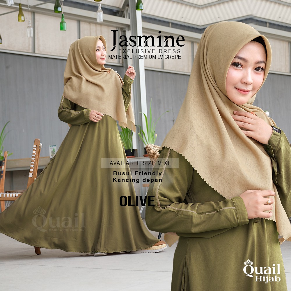 Gamis JASMINE Quail Hijab Original