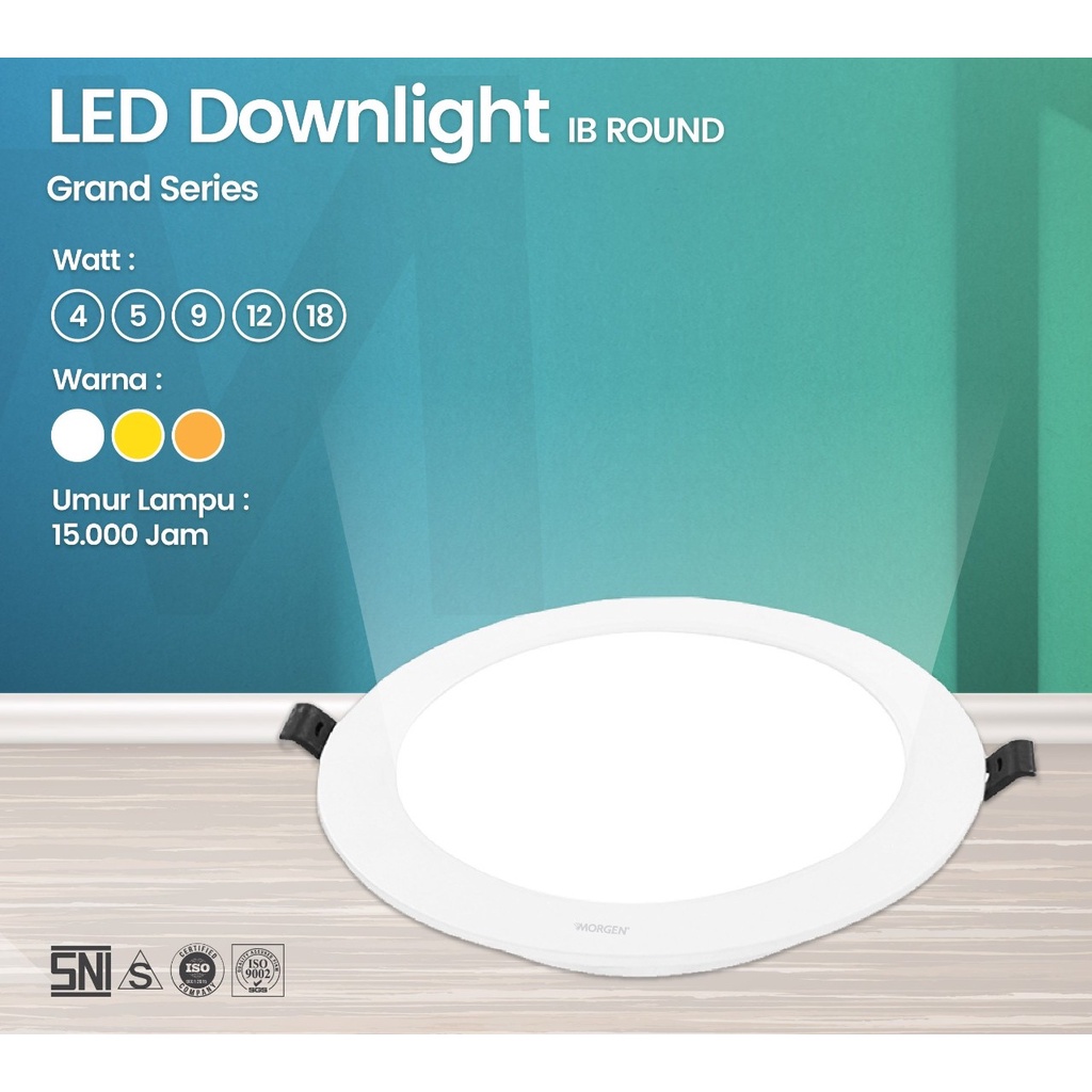 Lampu Downlight MORGEN MG-GDLIB012AR 6&quot; 12W 12Watt