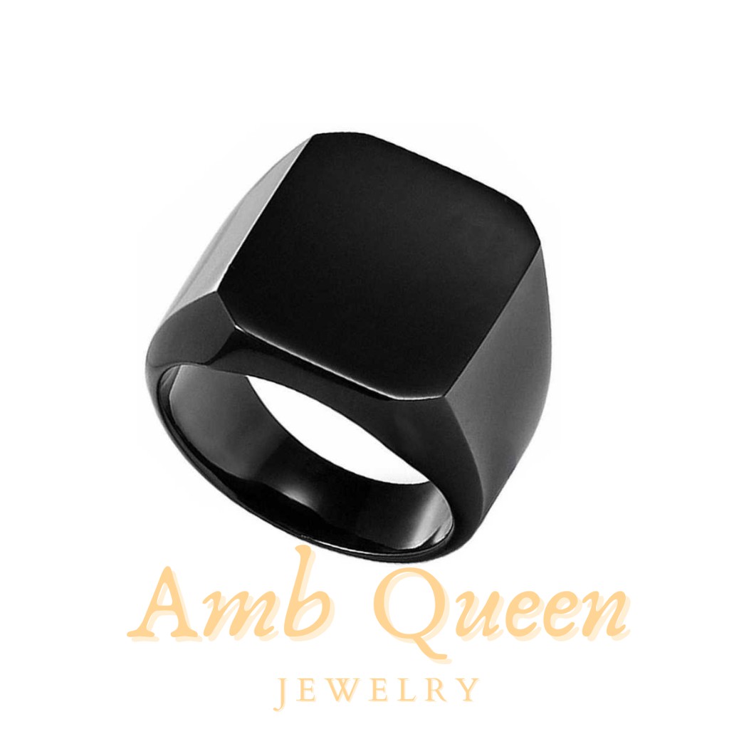 Cincin Palladium Hitam Single Pria kadar 10 %