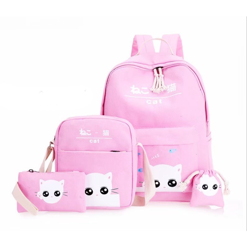 Backpack kucing / backpack 4in1 kucing / ransel anak / tas sekolah / tas murah / ransel murah