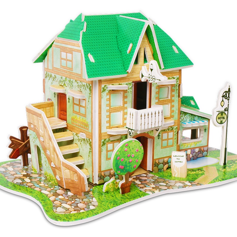Puzzle 3D  Foam  HOTEL 666-33 mainan edukasi anak