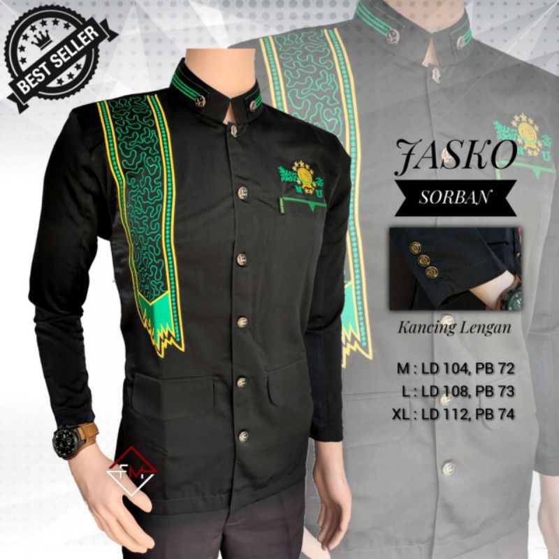 Jasko - Jas Koko Sorban Batik putih dan hitam Jasco