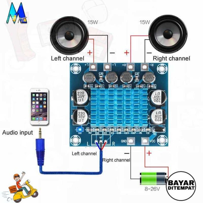 Modul Ampli Digital Amplifier Board 30W x 2 TPA 3110