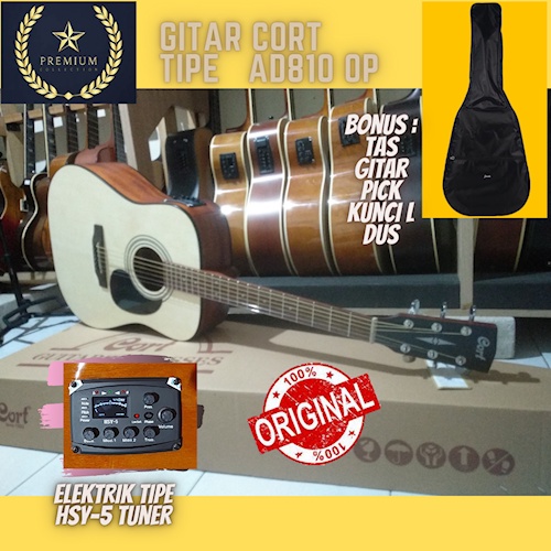 gitar cort ad810 original akustik elektrik listrik cort murah jumbo senar string tunner hsy 400 t pr